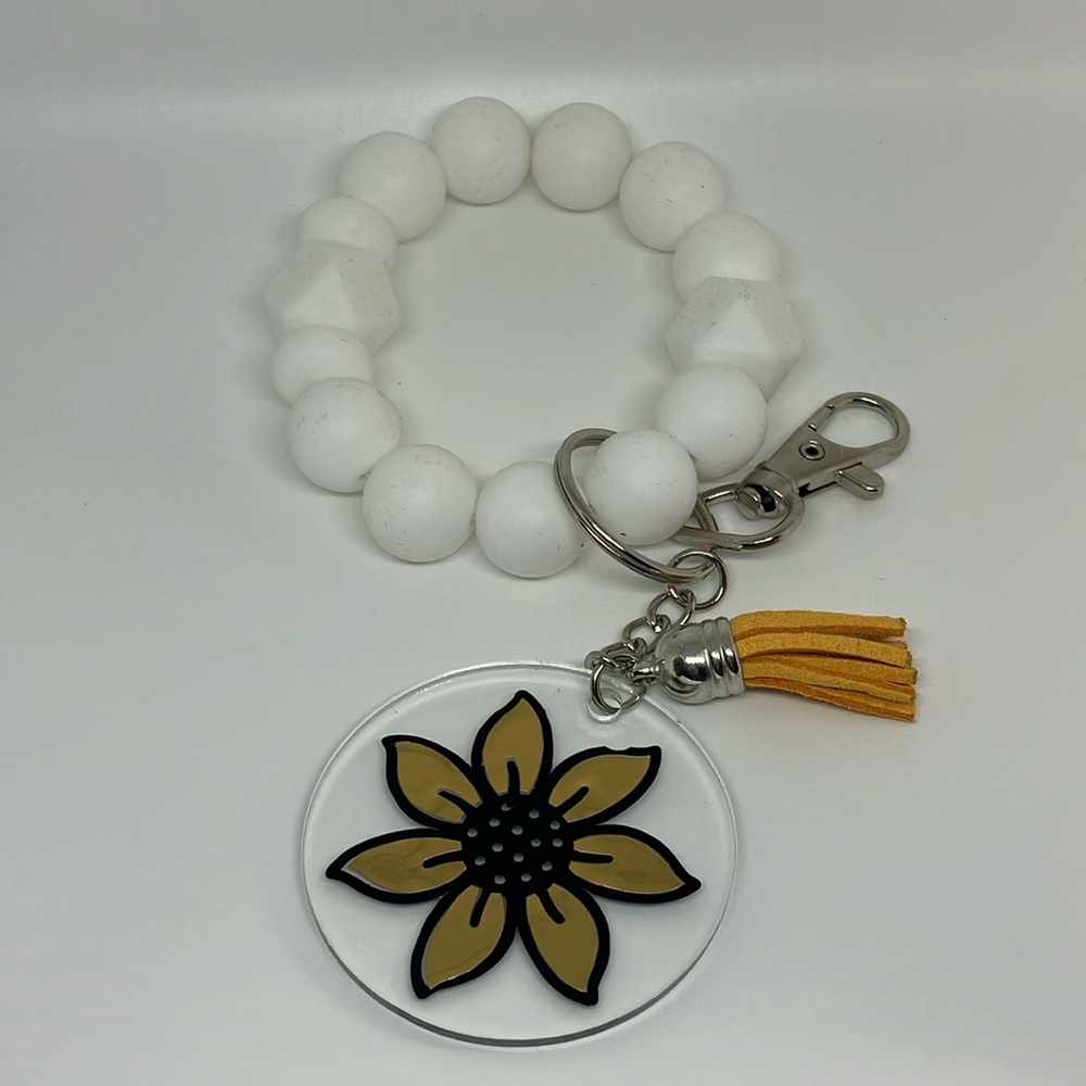 Silicone wristlet keychain